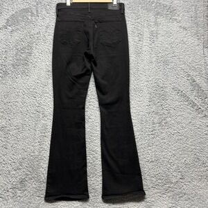 Levis 725 Jeans Womens 31 Black High Rise Bootcut Stretch Denim Cowgirl